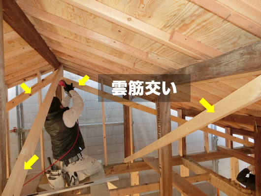 雲筋交いで補強